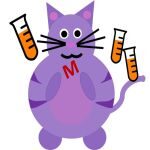 MEDStar MCAT logo: Cat with test tubes